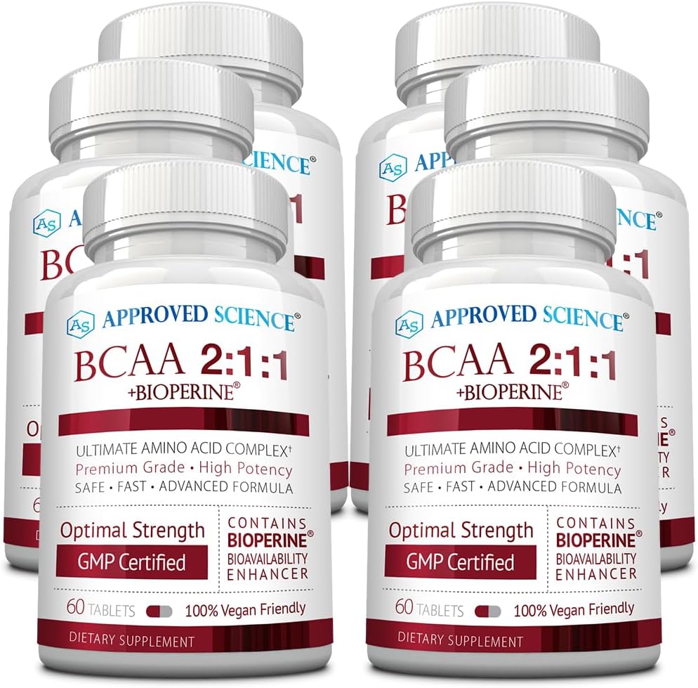 Godkänd vetenskap BCAA Supplement - 360 tabletter - 2400mg - Öka prestanda och förbättra muskelutveckling - L-Leucine, L-Isoleucine, L-Valine - Made in USA, Non-GMO