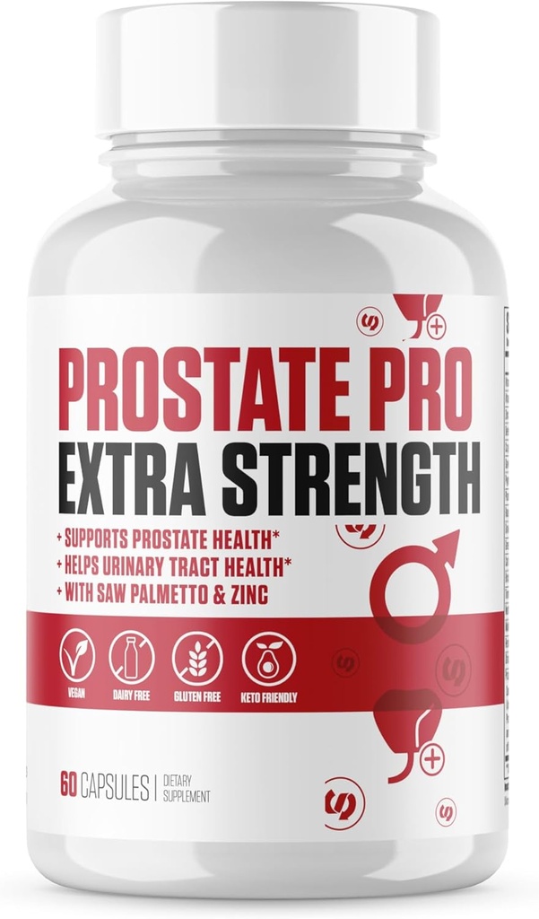 VITALUX || #1 Rated Premium Prostate Support Supplement || Urinary Tract Health, hjälper prostatafunktion | Ultra Dosed Formel w/30 Kraftfulla ingredienser | 3rd Party Tested + USA Made - 60 kapslar