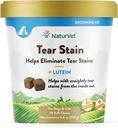 NaturVet - Tear Stain Plus Lutein - Eliminerar fula Tear Stains - Förbättrad med Cranberry Extract, Marshmallow Root & Oregon Grape Root - för hundar och katter - 70 mjuka Chews