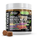 Travel Chews Nausea Relief för hundar | Ginger L-Tryptophan Chamomile Passion Flower L-Theanine Peppermint Valerian Root Fennel Licorice Root Marshmallow Root Slippery Elm Melatonin Chew