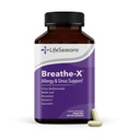 Breathe-X - Allergy & Sinus Relief Supplement - Stöder Sinuses & Nasal Discomfort - Non-Drowsy & Fast-Acting - Quercetin, Bromelain, Citrus Bioflavonoids, Nettle Leaf & Vitamin C - 180 kapslar