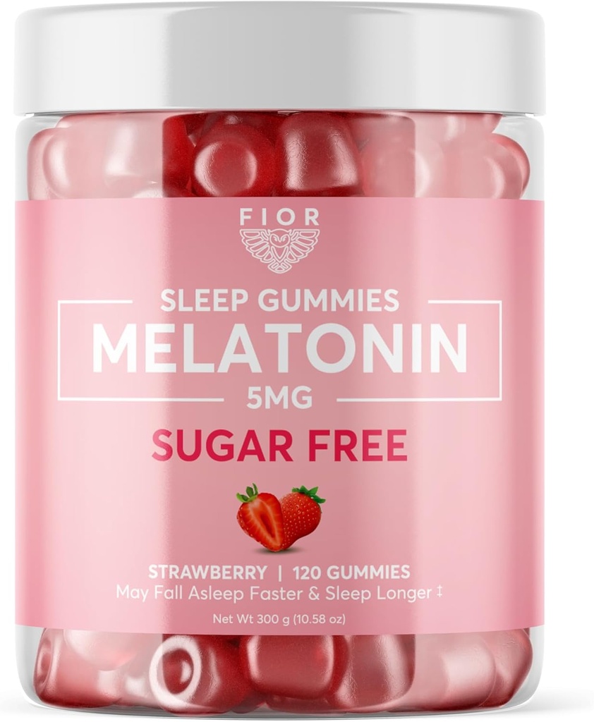 Fior Melatonin Gummies (Sockerfri jordgubb, 120)
