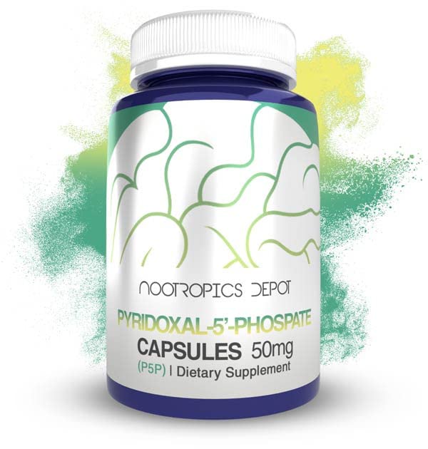 Pyridoxal-5'- Fosfatkapslar (P5P) | 50mg | Aktiv form av vitamin B6 | 365 greve | Nootropics Depot
