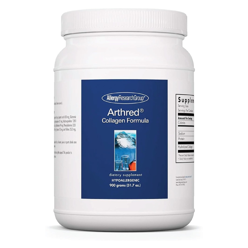 Allergy Research Group Collagen Powder för män och kvinnor - Collagen Peptides, Arthred Supplement, Bovine Sourced, Arthred Powder, Collagen Formel, Hydrolyzed Collagen - 31.7 Oz