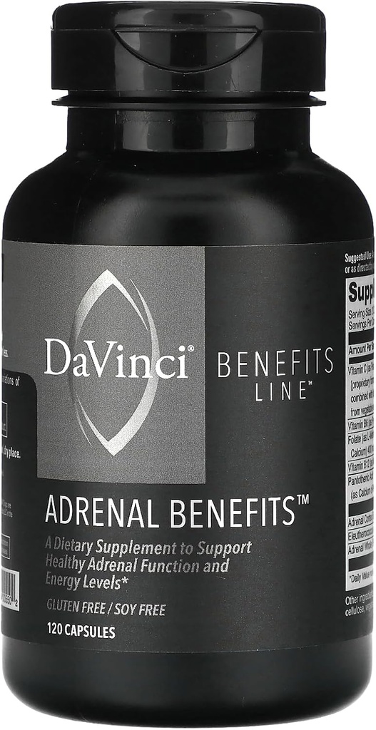 Fördelar Line, Adrenal Benefits, 120 kapslar, Davinci Laboratories of Vermont