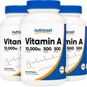 Nutricost Vitamin A 10.000 IE, 500 Softgels (3 flaskor)