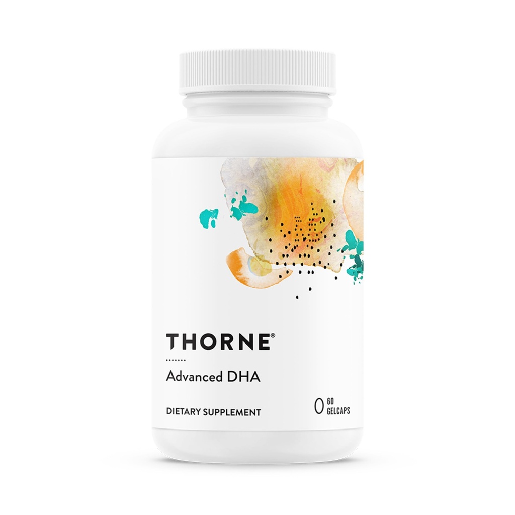 THORNE - Avancerad DHA - 650 mg DHA och 200 mg EPA - stöder hälsosam hjärnålder och nervfunktion * - 60 gelcaps