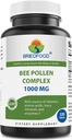 Brieofood Bee Pollen Komplex 1000 mg 120 tabletter - Tillverkad med Bee Pollen, Bee Propolis och Royal Jelly Powder