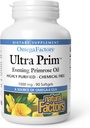 Naturliga faktorer Ultra Prim Evening Primrose Oil 1000mg, en naturlig källa av Omega-6 GLA, 90 Softgels