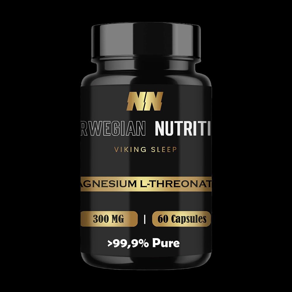 Magnesium L-Threonate, 60 kapslar av 300MG! (inte 144MG som andra) - Förbättra ditt liv - Bättre sömnkvalitet och fokus, minne, uppmärksamhet och kognitiv funktion - Över 99,9% Ren !! Gluten fri.