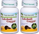 Planet Ayurvda Lakshadi Guggul - Herbal tabletter, 100% naturlig - 2 flaskor (varje flaska innehåller 120 tabletter)