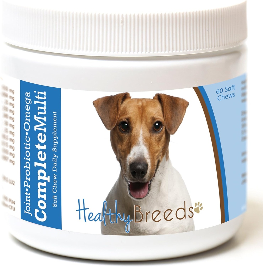 Hälsosamma raser Jack Russell Terrier allt i en multivitamin mjuk tugga 60 greve