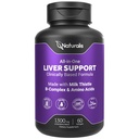 Naturalis Silymarin Milk Thistle 1300mg Förbättrad med B Complex & Aminosyror | 13-i-1 Liver Cleanse, Detox & Repair | 60 Liver Essential Softgels