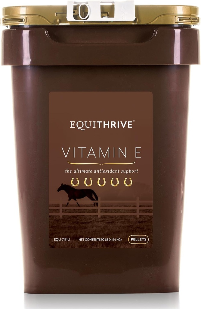 Utrusta vitamin E Pellets för hästar med Omega 3, Antioxidant Support, Equine Products och Supplies, 10 lbs