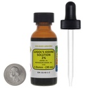 Lugols jod / 2% lösning / 1 oz i en Amber Glass flaska / fri dropper