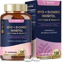 Totaria Inositol Supplement - 3075mg Myo-Inositol & D-Chiro Inositol Capules Plus Vitamin D3, Folate, Ideal 40:1 Ratio - Hormonal Balance för kvinnor & Ovarian * Support | Vegan, Icke GMO - 120 Caps