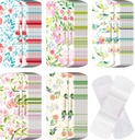 120 Pcs Fabric Adhesive Flexible Bandages Bulk Assorted Shapes and Patterns Small Colorful Pretty Fabric Bandages with Non Stick Pad 3 x 1 Inch for Cuts Wound Scrapes Women (Flower)