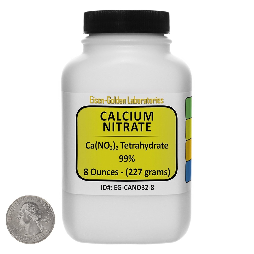 Calcium Nitrate [CA(NO3) 2] 99% AR Grade Prills 8 Oz i en rymdsparare flaska