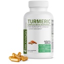 Bronson Turmeric Curcumin med BioPerine - High Potency Premium Joint Support med 95% Standardiserade Curcuminoids - Icke-GMO-kapslar med svartpeppar - 180 greve