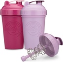 GOMOYO 20-Ounce Shaker Bottle med Action-Rod Mixer | Shaker Cups med motiverande citat | Protein Shaker Bottle är BPA Free och Dishwasher Safe | Raspberry & Lavender