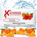 Krampade Original 2K - 2000 mg Kalium Electrolyte Powder Drink Mix | Cramp Relief - Hydration - Ökad prestanda | Orange - 20 Single Serving Packets