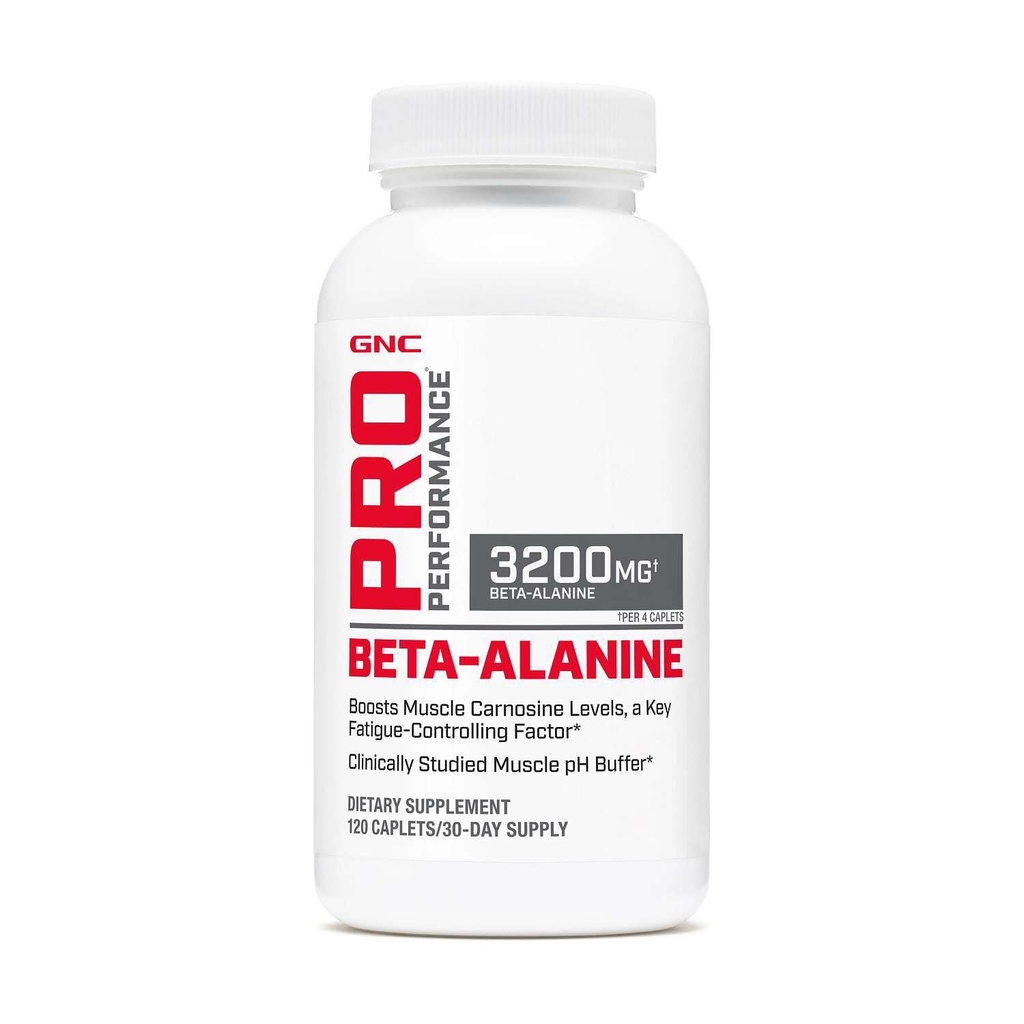 GNC Pro Performance Beta-Alanine, Ökar träningsprestanda och minskar muskelsårhet, visade sig öka en nyckelfaktor för trötthetskontroll, 3rd Party Tested, Carnosyn, Unflavored, Gluten Free, 30 Svg