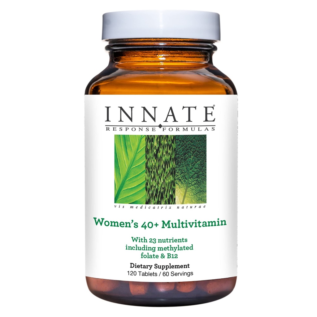 Innate Response Formulas Women’s 40+ Multivitamin – Daily Multivitamin for Women 40 and Over – Inkluderar metylerad folat och B12 – Made Without 9 Food Allergens – 120 tabletter (60 portioner)