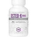 NBI Osteo-K Bone Support - Mini | Vitamin D & K Complex med Calcium Citrate Supplement | 45mg Vitamin K2 (MK4) för stark benhälsa och funktion | 120ct Veggie Capsules