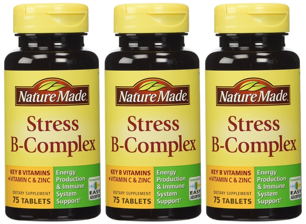 Nature Made Stress B Complex W Zink Size 75ct (Pack of 3) 225 ct Totalt