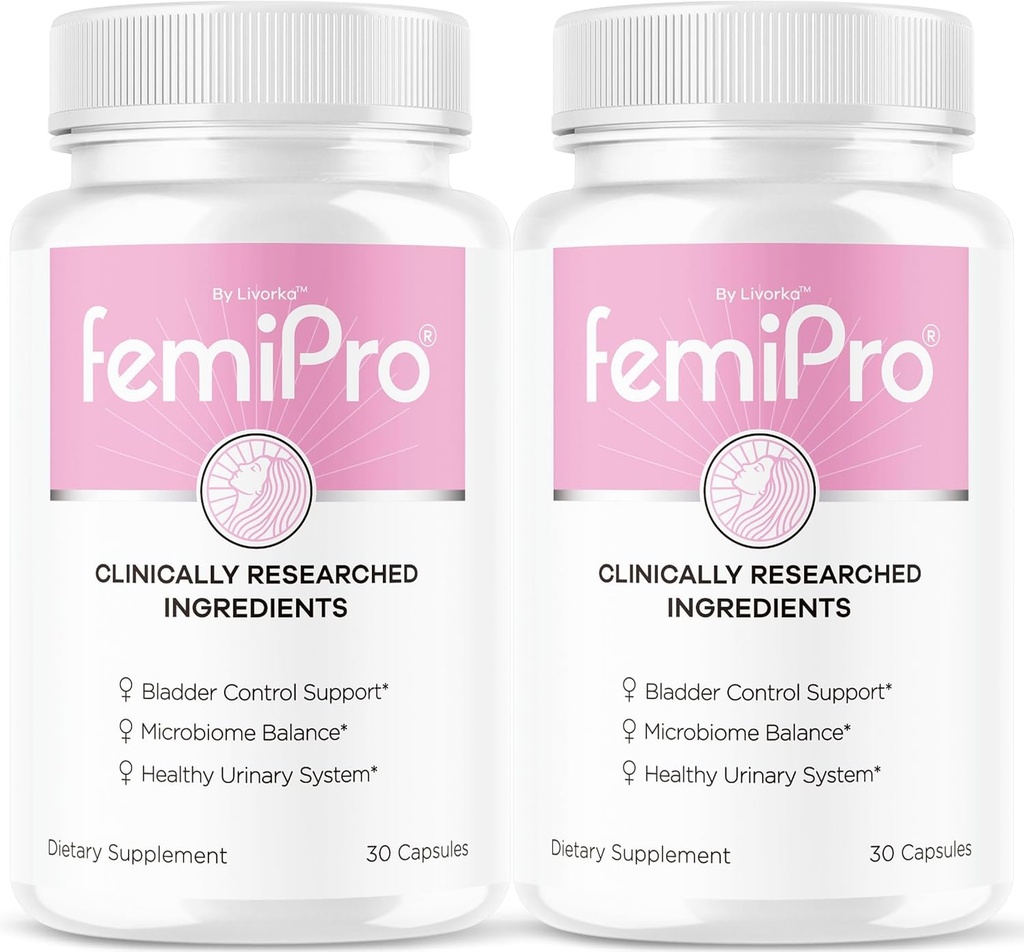 FemiPro Bladder Control Pills - Original FemiPro Capsules, Femi Pro Bladder Control Support Supplement, Probitic FemiPro Pills för Total Health and Wellness Reviews, 60 kapslar 2 månader