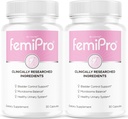 FemiPro Bladder Control Pills - Original FemiPro Capsules, Femi Pro Bladder Control Support Supplement, Probitic FemiPro Pills för Total Health and Wellness Reviews, 60 kapslar 2 månader