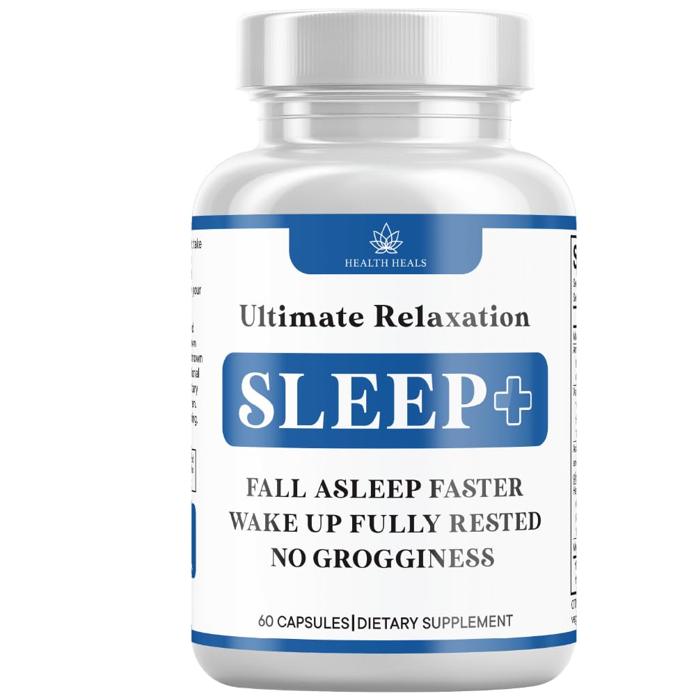 Avslappning Sleep Aid, Natural Non-Habit Forming, Sleep Supplement Utvecklat för att stödja för längre och bättre sömn, kamomill, magnesium, Melatonin, Ashwagandha, GABA, drogfri (60 greve)