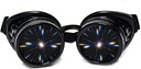 GloFX Black Padded Diffraction Goggles, Tinted Lenses, Limited Edition - Raves, EDM Festival Accessories, Light Shows, Club, Concert Wear - 3D Rainbow Prism Fractal Kaleidoscope