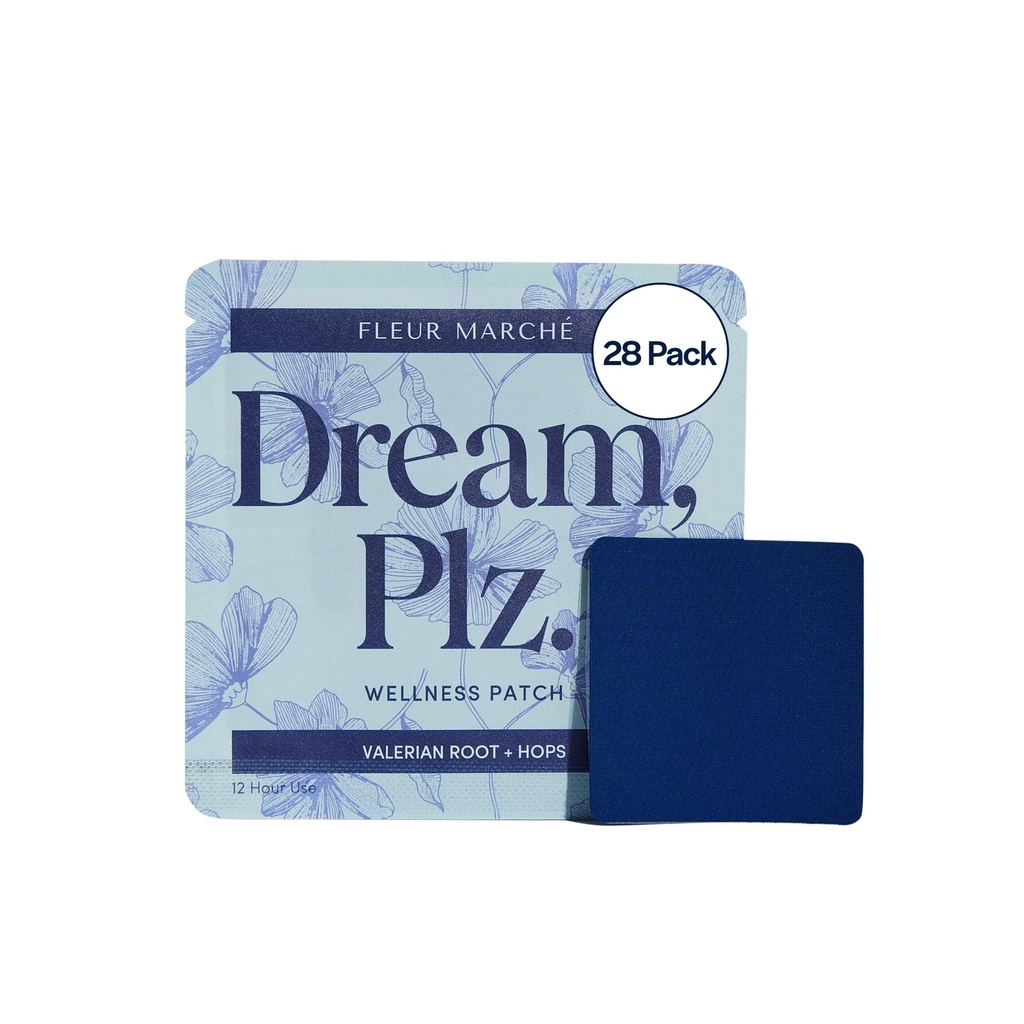 Fleur Marche Dream, Plz Botanical Sleep Patch - Bättre ZZZ med Valerian Root, L-Theanine, Lavender Oil & Hops - Natural Sedative - Mycket biotillgänglig - 28 Patches