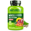 NATURELO Multivitaminer för Teenage Girls/Boys, 60 Capsules, Whole Food Multivitamin med mineraler, icke-GMO, Vegetarian