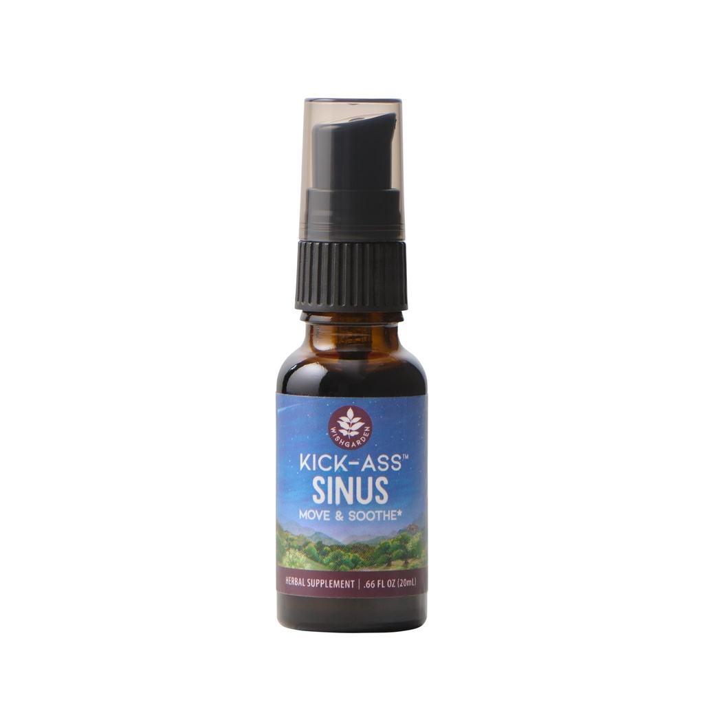 WishGarden Herbs Kick-Ass Sinus - Herbal Sinus Relief, Sinus Congestion Relief och Sinus Pressure Relief för vuxna, Natural Sinus Relief och Sinus Decongestant, All Season Sinus Support, .66oz