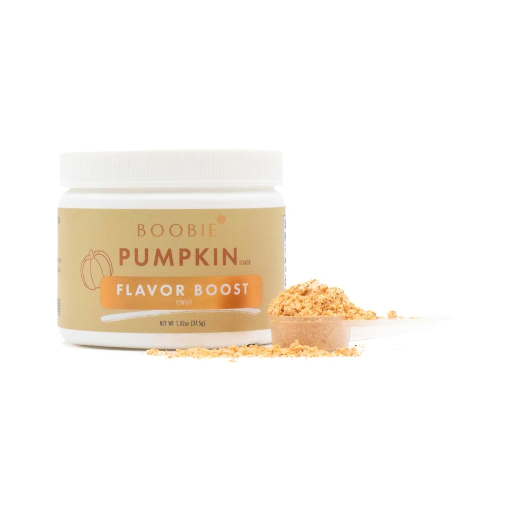 Boobie Body Flavor Boosts - Pair with Protein Powders to Support Gut Health, Metabolism, and Energy - Made for Moms and Pregnancy with Prebiotic Fiber and MCT Oil - Pumpkin (1.32oz, 1 Pack)
