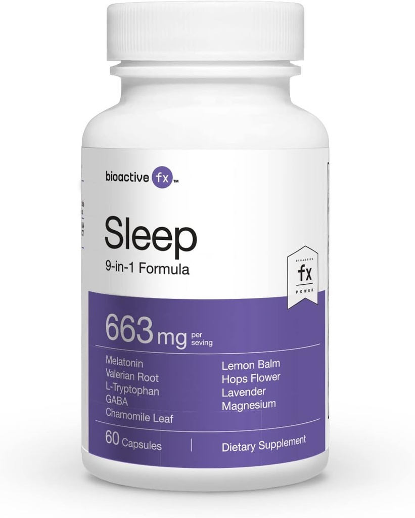 Sömn - 60 kapslar - All naturlig -100% Drug-Free Sleep-hjälp och icke-Habit Forming - Kraftfull 9-i-1 Formel med en avancerad växtbaserade komplex