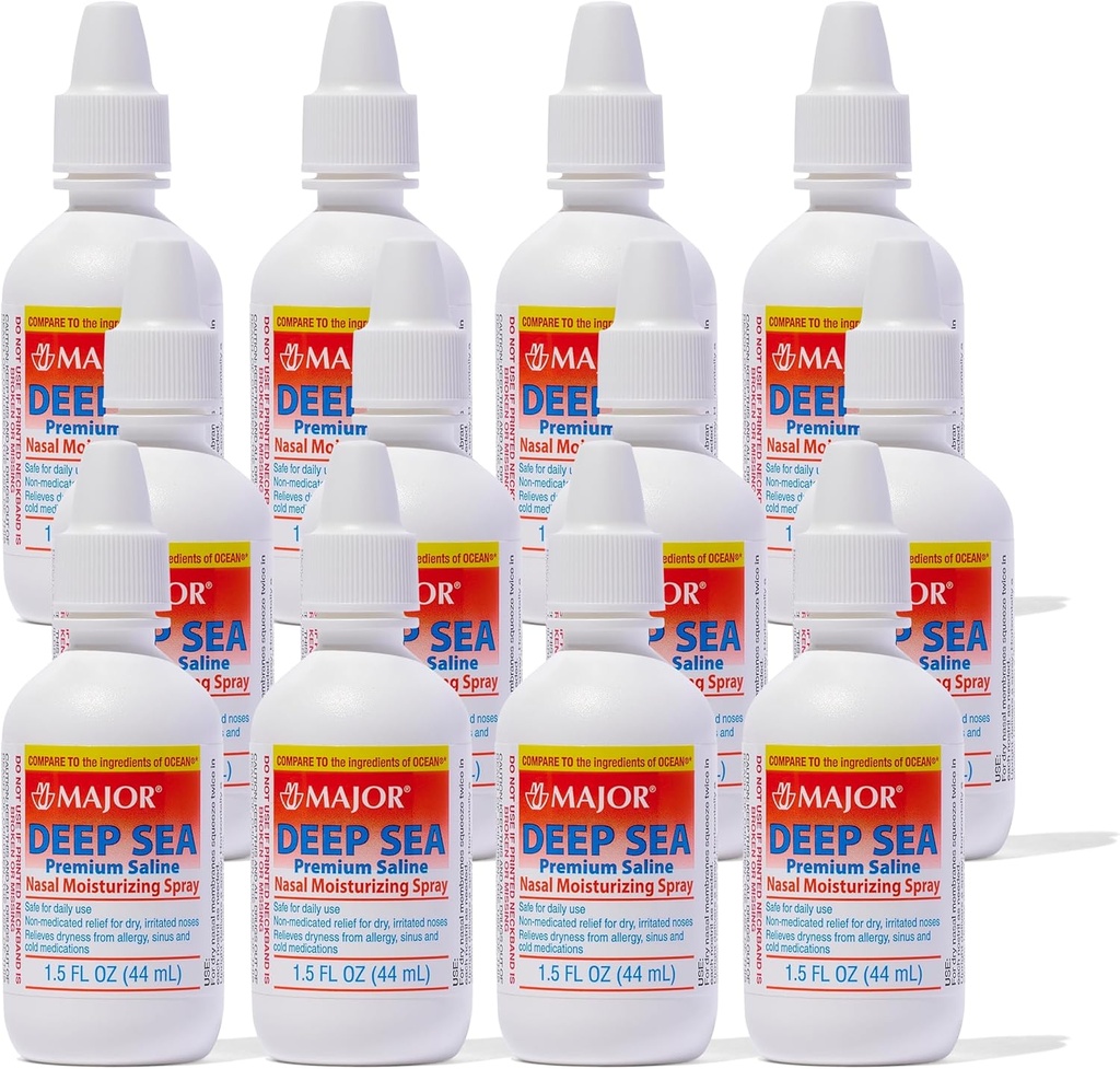 Deep Sea Saline Nasal Spray Generic för Ocean Nasal Moisturizing Spray 1,5 oz per flaska Pack med 12 flaskor
