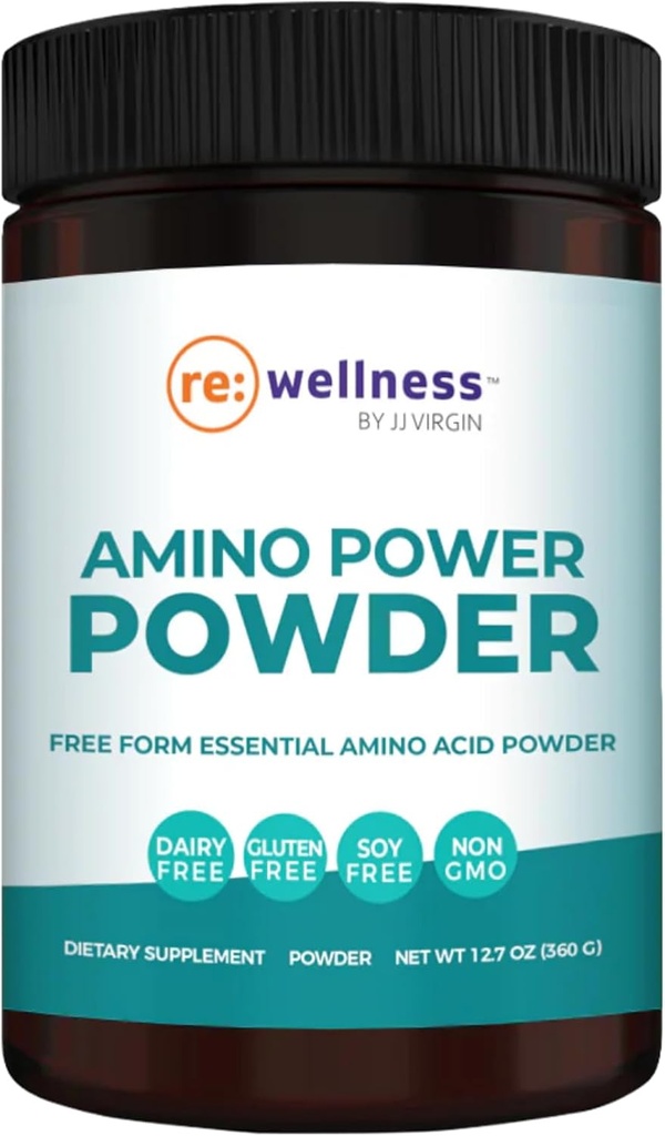 Reignite Wellness av JJ Virgin | Amino Power Powder | Easy-Absorb Essential Amino syror med Alpha-Ketoglutarate | Träning, Muskler, Metabolism & Energistöd | Fruit Punch Flavor | 30 Servings