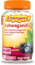 Emergen-C Vitamin C och Ashwagandha Gummies, Kosttillskott för immunstöd, Berry Blend, Tillbaka till skolan Essentials - 36 greve