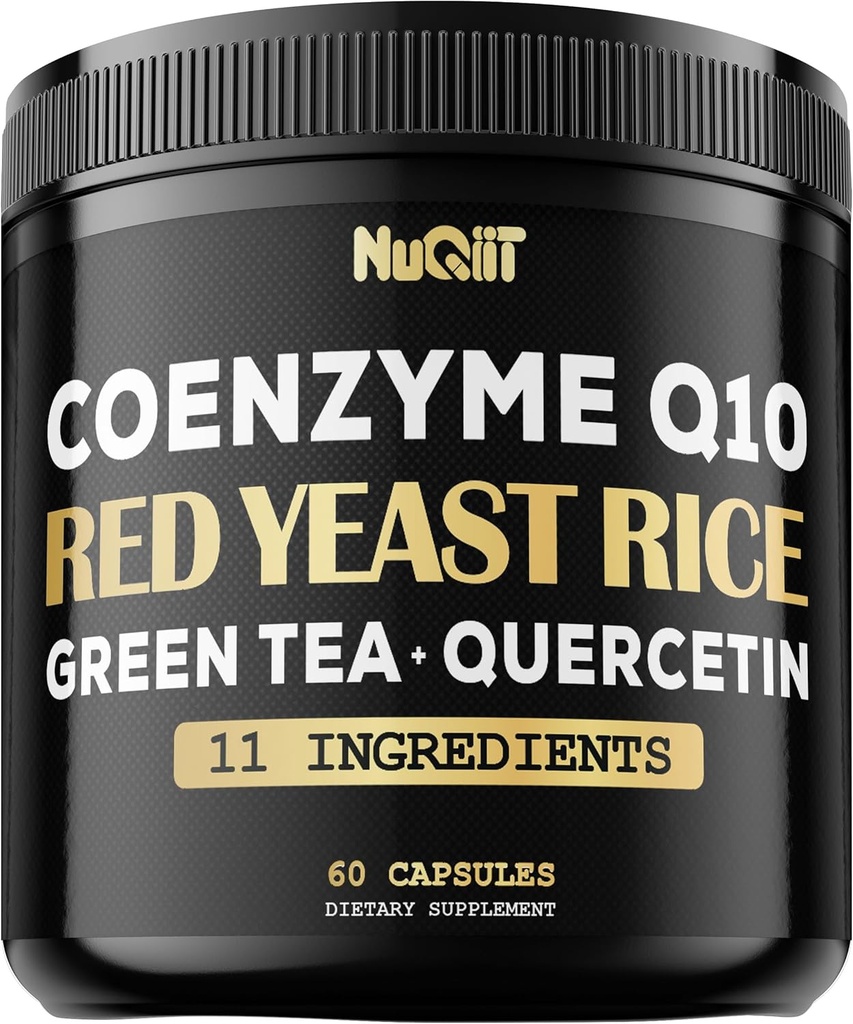 Red Yeast Rice 13500mg Green Tea 4500mg Quercetin 4500mg Supplement & More - Stöd hjärthälsa, immunsystem och kroppsbalans - 60 kapslar