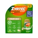 Zyrtec 24 Hour Allergy Relief Liquid Gels, Antihistamine Capsules med Cetirizine HCl Allergy Medicine för All-Day Relief från Runny Nose, Sneezing, Itchy Eyes & More, 12 Count