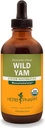 Herb Pharm Certified Organic Wild Yam Liquid Extract för Musculoskeletal System Support - 4 Ounce