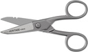 Klein Tools 100CS All-Purpose Precision Scissors, Made in USA, 5,25-tums Nickel-Plated Snips, Blunt Tips och Wire Stripping Notches, Multi-Purpose för professionell och hemanvändning