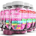 Multimane Collagen Gummies med Biotin Keratin Hyaluronic Acid Bamboo Vitamin A C Vitamin D Vitamin E Folate Saw Palmetto Silica B3 Vitamins Hair Skin och Nails Gummies av ren Nutra