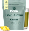 Gut & Superfood Blend, Greens Powder med prebiotika, Probiotika, Fiber & Natural Caffeine, Gluten Free, Sugar Free, Dairy Free, Vegan Non GMO Greens Superfood Powder, 30 Srvgs