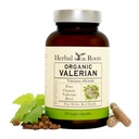 Herbal Roots Pure Organic Valerian Root Capsules - 900 mg - Non-Habit Forming utan Melatonin, Non-GMO - 60 Count Vegan Capsules, Herbal Supplement