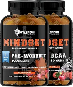 Mindset Dietary Supplement Gummies för energi och prestanda | Naturligt smaksatt | Vegan och Gluten Free | Multi-Vitaminer (Combo Pack)