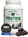 Worldwide Nutrition Bundle Kompatibel med Black Magic Multi-Source Protein Powder - Vegan Cookies och Cream | High Protein Powder, Low Carb, Low Sugar | Whey, Egg & Casein Blend - 2 LB med Keychain